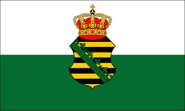 Duchy of Saxony-Altenburg, flag (standard) of the duke, 1890 to 1908, size: 150 x 90 cm