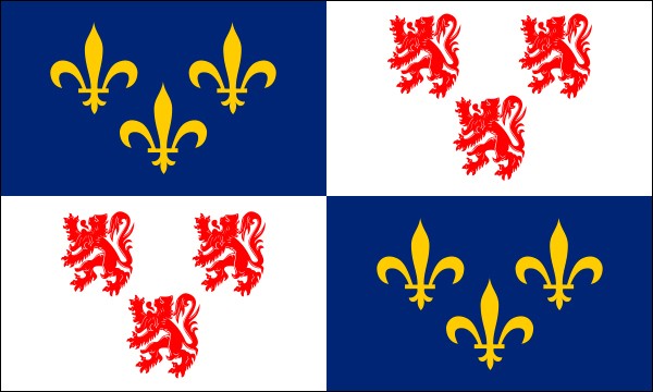 Picardy, historical region in France, Flag, size: 150 x 90 cm