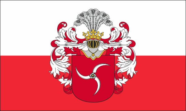 Wappen Rola - Farbenflagge mit Wappen - Größe: 150 x 90 cm