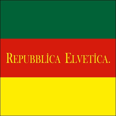 Repubblica Elvetica, Flagge, 1798 bis 1803, Größe: 113 x 113 cm