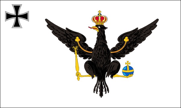 Königreich Preußen, Kriegsflagge, 1816 bis ca.1818, Größe: 150 x 90 cm