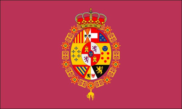 Spanien, Flagge des Königs, 1874-1931, Größe: 150 x 90 cm