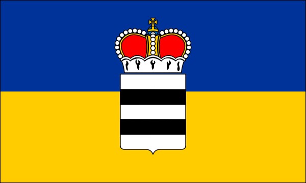 Principality of Isenburg-Birstein, 1806-1814, state colors with coat of arms, size: 150 x 90 cm