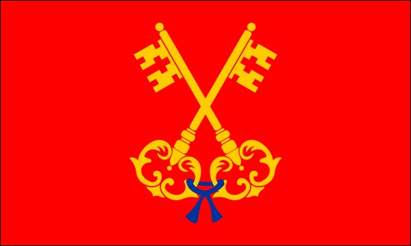 Venaissin, historical region in France, flag, size: 150 x 90 cm