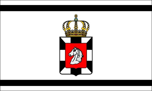 Duchy of Lauenburg, flag 1867-1876, size: 150 x 90 cm