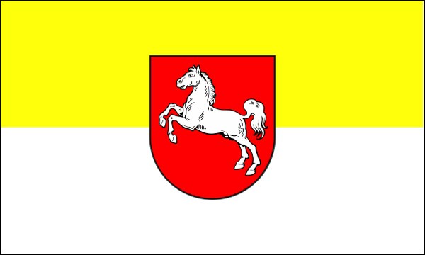 formerly Hanoverian territories, flag since 1952, size: 150 x 90 cm