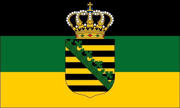 Großherzogtum Sachsen-Weimar-Eisenach, Flagge des Großherzogs, 1878-1897, Größe: 150 x 90 cm