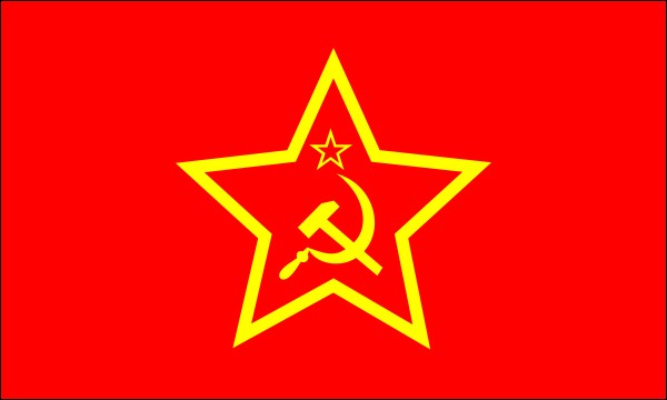 Russland, Kriegsflagge und Flagge Roten Armee, 1918-1924, Größe: 150 x 90 cm