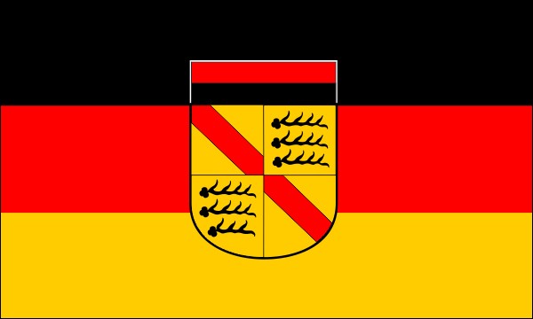 State of Württemberg-Baden, flag from 1946 to 1952, size: 150 x 90 cm