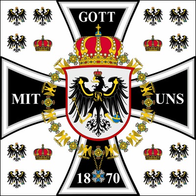Kingdom of Prussia, standard of the crown prince, 1871-1918, size: 113 x 113 cm
