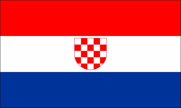 Croatia, national flag, 1990, size: 150 x 90 cm