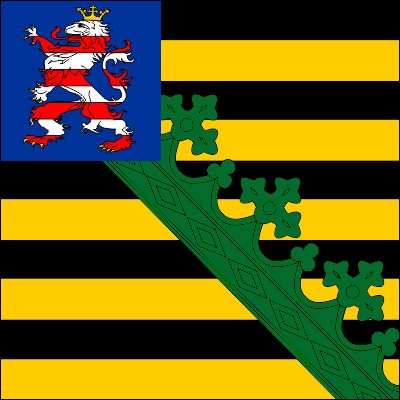 Großherzogtum Sachsen-Weimar-Eisenach, Flagge des Großherzogs, 1903-1918, Größe: 113 x 113 cm