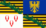 Herzogtum Sachsen-Lauenburg, Wappenflagge, 1296-1689, Größe: 150 x 90 cm