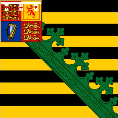 Herzogtum Sachsen-Coburg-Gotha, Flagge des Herzogs, 1900-1918, Größe: 113 x 113 cm