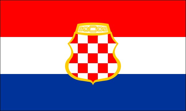 Bosnien-Herzegowina, Flagge der ehemaligen kroatischen Republik Herzeg-Bosna, 1993-1996, Größe: 150