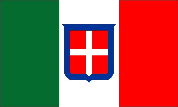 Italy, national and merchant flag, 1851-1946, size: 150 x 90 cm