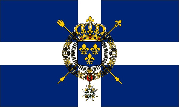 Frankreich, Handelsflagge, 17. Jahrhundert bis 1790, Größe: 150 x 90 cm
