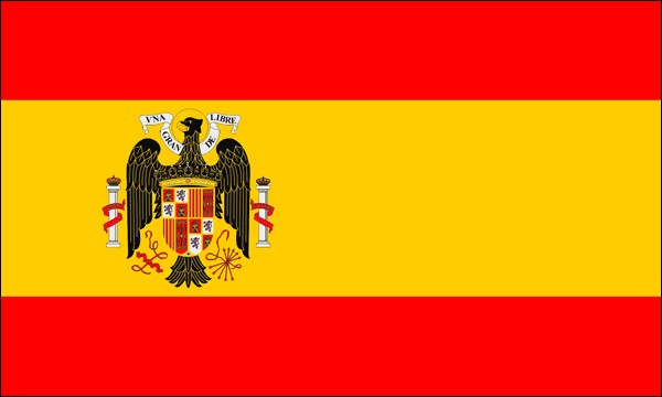 Spain, state and naval flag, 1939-1945, size: 150 x 90 cm