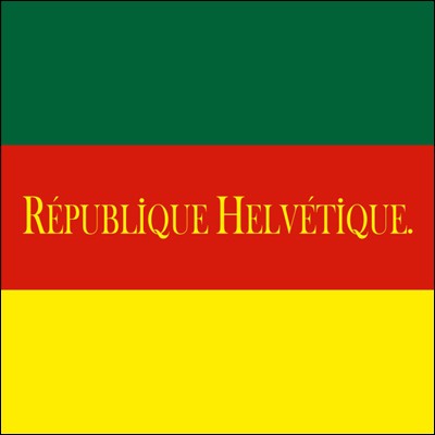 République Helvétique, Flagge, 1798 bis 1803, Größe: 113 x 113 cm