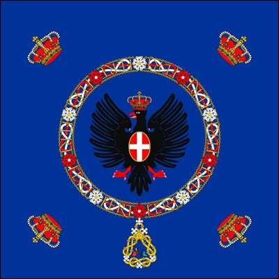 Italien, Flagge des Königs, 1880-1946, Größe: 113 x 113 cm