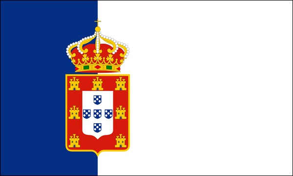 Königreich Portugal, Nationalflagge zur See, 1830-1910, Größe: 150 x 90 cm