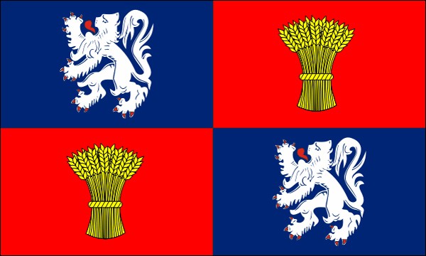 Gascogne, historical region in France, Flag, size: 150 x 90 cm