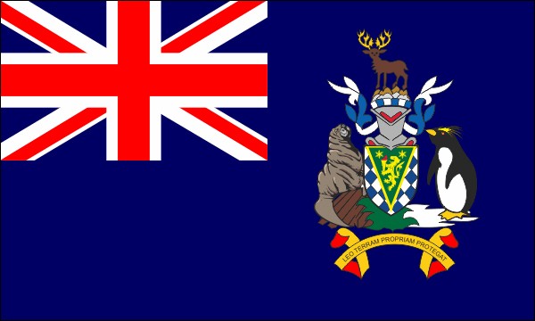 South Georgia and South Sandwich Islands, State flag, size: 150 x 90 cm
