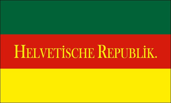 Helvetische Republik, Flagge, 1798-1803, Größe: 150 x 90 cm