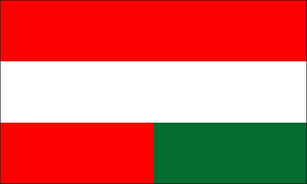 Austria-Hungary, national flag, Compromise Flag, 1867-1918, size: 150 x 90 cm