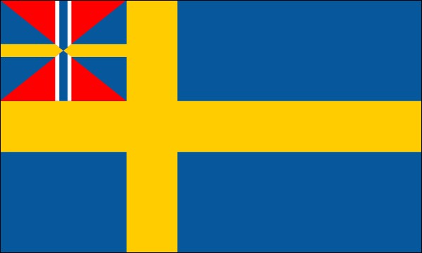 Flag of Sweden, 1844-1906, size: 150 x 90 cm