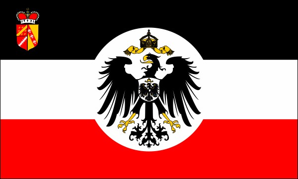 Reichsland Elsass-Lothringen, Flagge, 1891-1918, Größe: 150 x 90 cm