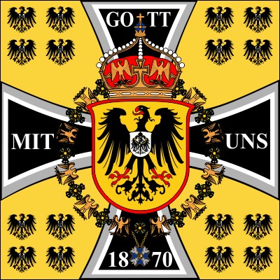 Deutsches Reich, Flagge (Standarte) des Kronprinzen, 1888-1918, Größe: 113 x 113 cm