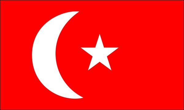 Ottoman Empire, National flag, 1844-1923, size: 150 x 90 cm