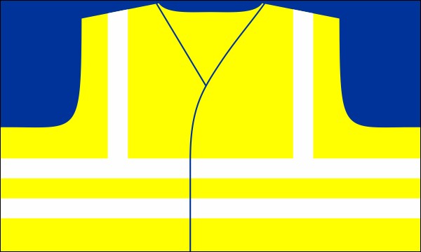 Gilets Jaunes, Flagge, Größe: 150 x 90 cm