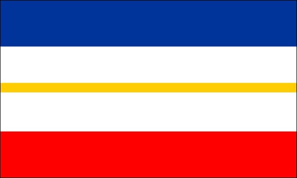State of Mecklenburg-Western Pomerania, state colors, size: 150 x 90 cm