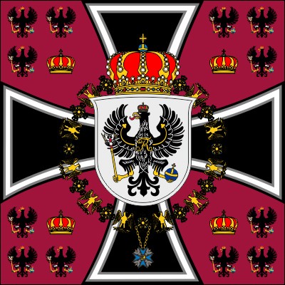 Kingdom of Prussia, standard of the king, 1844-1871, size: 113 x 113 cm