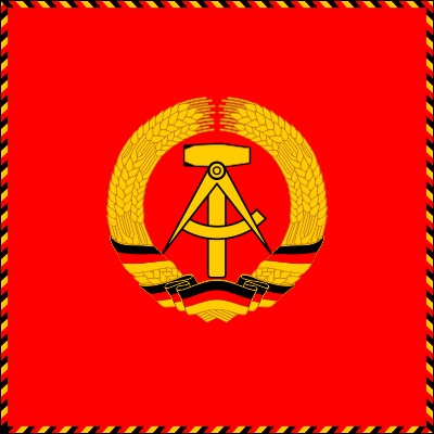 GDR, Flag (standard) of the Chairman of the State Council of the GDR, 1960-1989, size: 113 x 113 cm