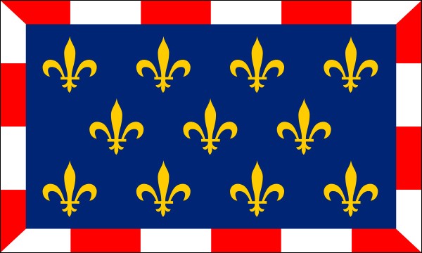 Touraine, historical region in France, Flag, size: 150 x 90 cm