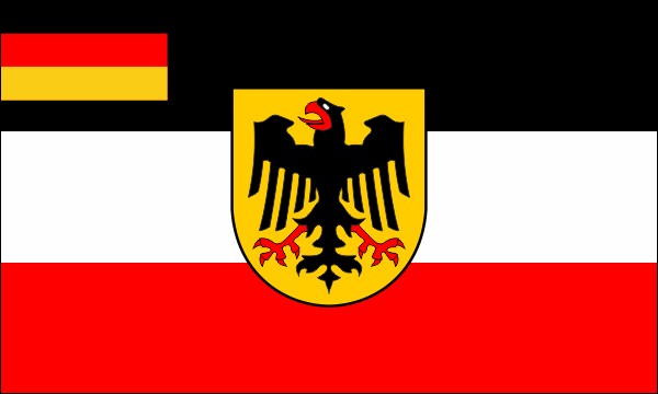 German Empire, Official flag of Imperial Authorities at sea, 1921-1926, size: 150 x 90 cm