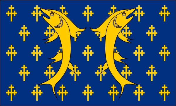 Bar (Barrois), historical region in France, flag, size: 150 x 90 cm