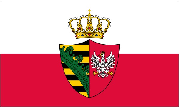 Duchy of Warsaw, flag, 1807-1815, with coat of arms, size: 150 x 90 cm
