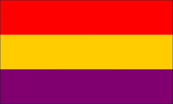 Spanien, National- und Handelsflagge der Republik, 1931-1939, Größe: 150 x 90 cm