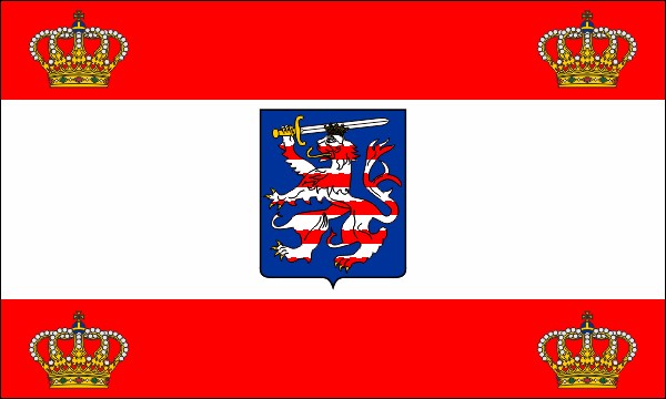 Großherzogtum Hessen-Darmstadt, Flagge, 1903-1918, Größe: 150 x 90 cm