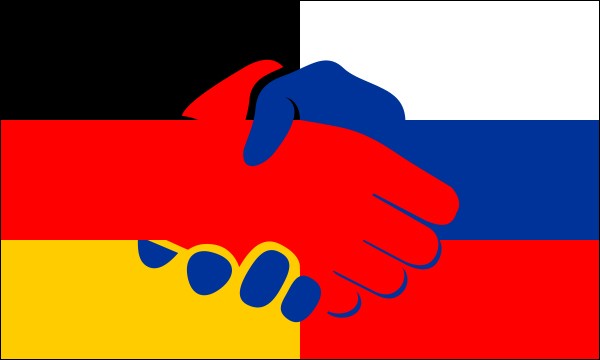 Deutsch-Russische Flagge, Größe: 150 x 90 cm