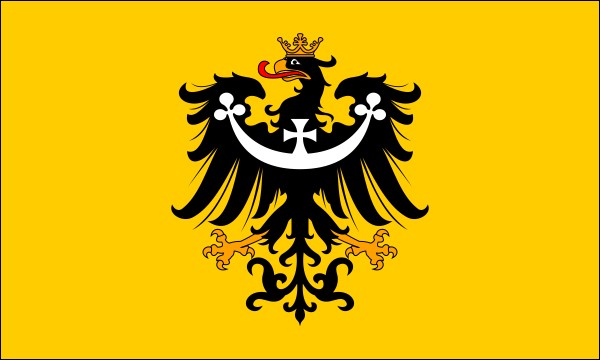 Wappenflagge von Österreichisch-Schlesien, Größe: 150 x 90 cm