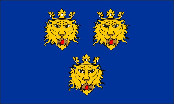 Die Wappenflagge des Königreichs Dalmatien, Größe: 150 x 90 cm