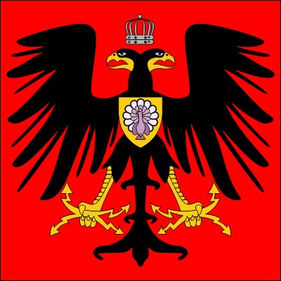 Albanien, Flagge (Standarte) des Fürsten, 1914, Größe: 113 x 113 cm