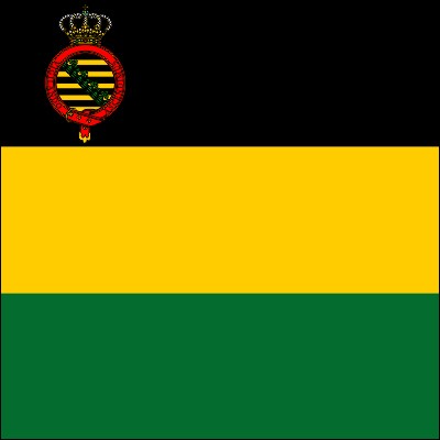 Grand Duchy of Saxony-Weimar-Eisenach, flag of the Grand Duke, 1897-1903, size: 113 x 113 cm