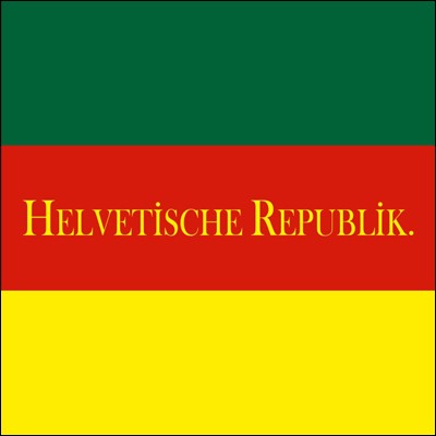 Helvetische Republik, Flagge, 1798-1803, Größe: 113 x 113 cm