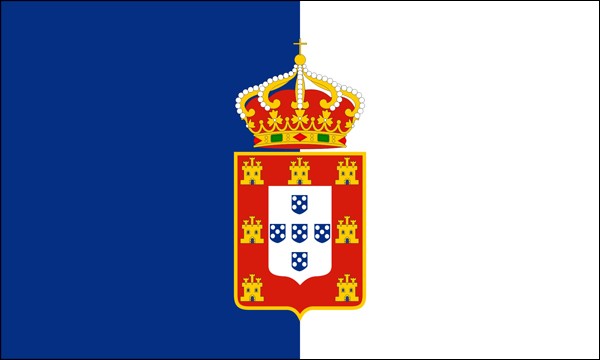 Kingdom of Portugal, national flag ashore, 1830-1910, size: 150 x 90 cm
